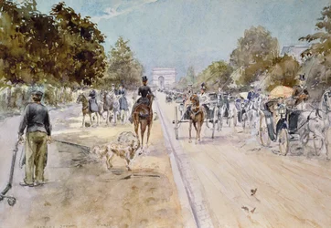 Carriages on the Champs Elysees
